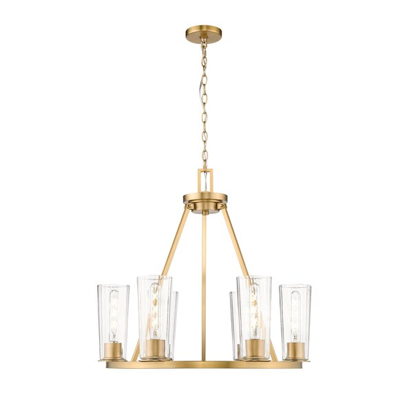 Z-Lite Titus 6 Light Chandelier, 26in. W x 24.5in. H, Modern Gold 826-6MGLD - main
